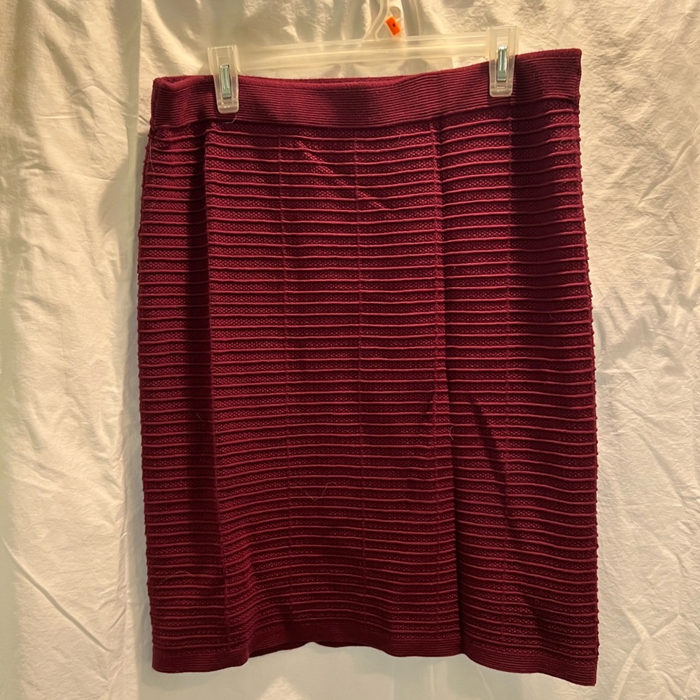 Women’s Ann Taylor Loft Outlet Maroon Knit Skirt